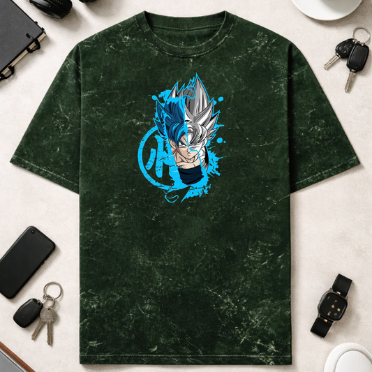 Animae Fury - Unisex Acid Washed Oversized Tee