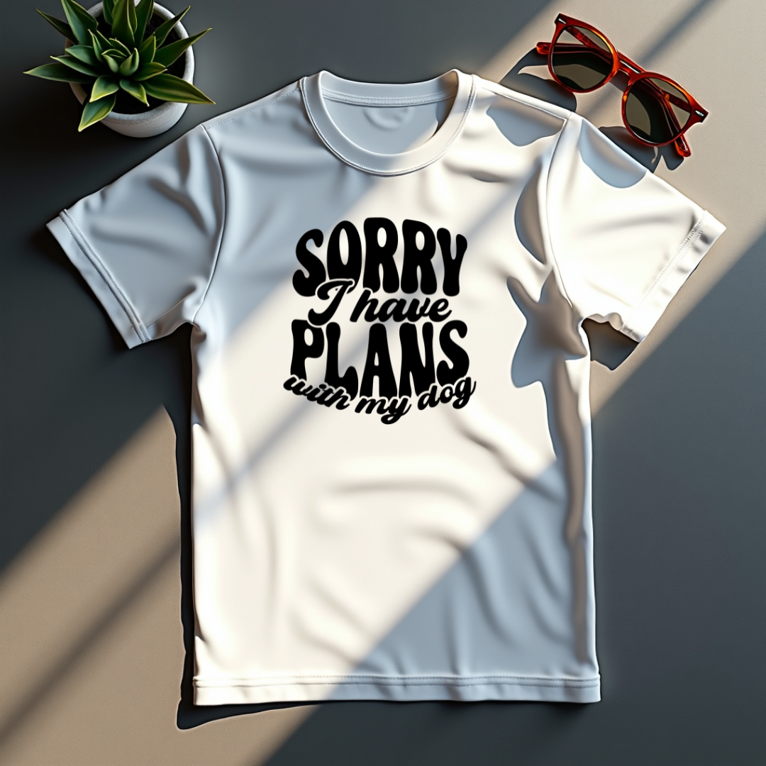 Plans with my Dog - Unisex Classic Crew T-Shirt