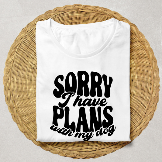 Plans with my Dog - Unisex Classic Crew T-Shirt