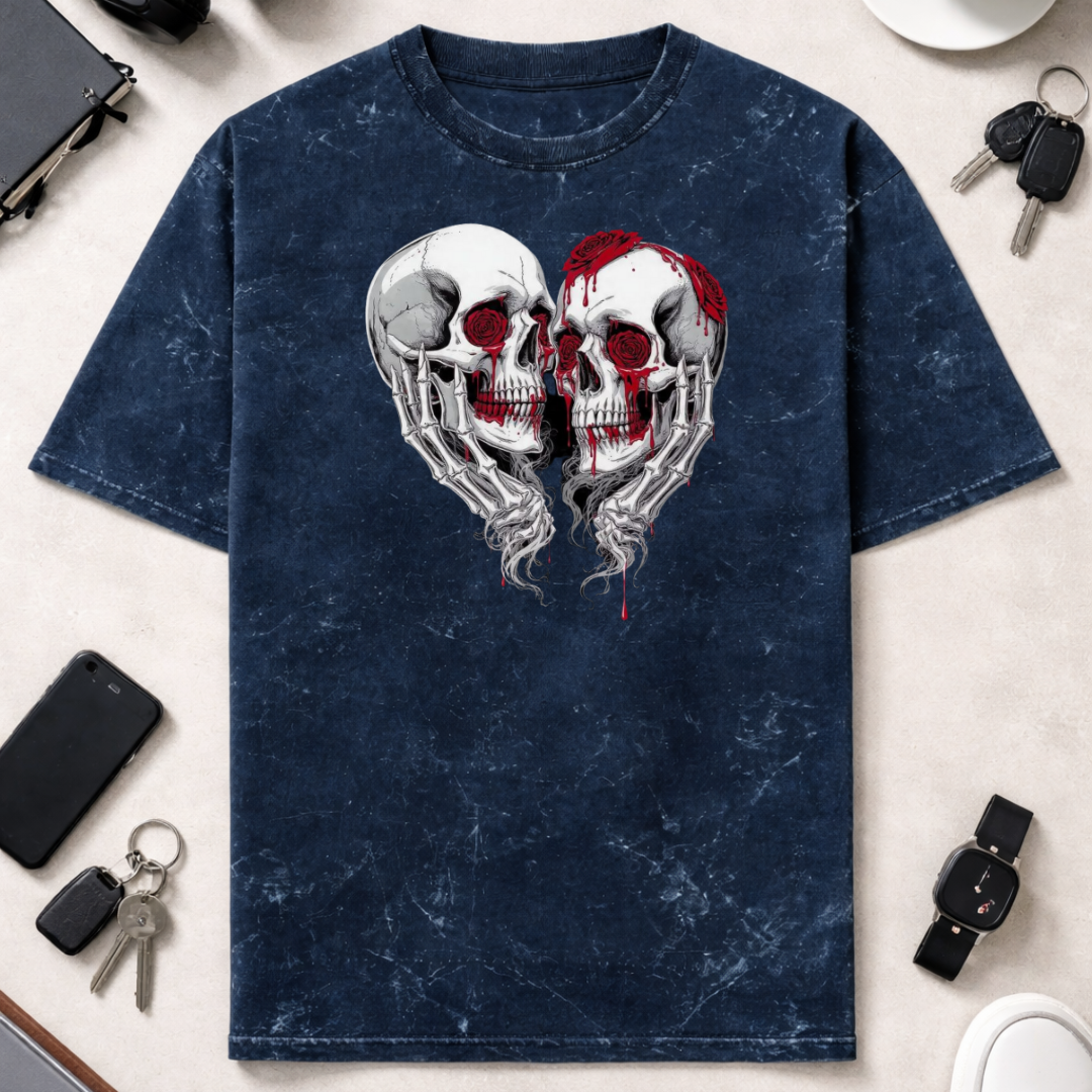 Valentines Toxic Love DTF - Unisex Acid Washed Oversized Tee