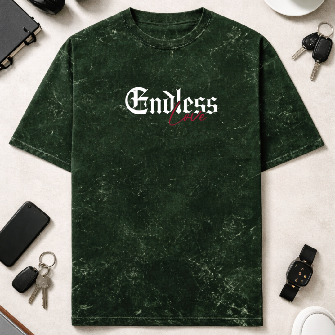 Endless Love DTG - Unisex Acid Washed Oversized Tee