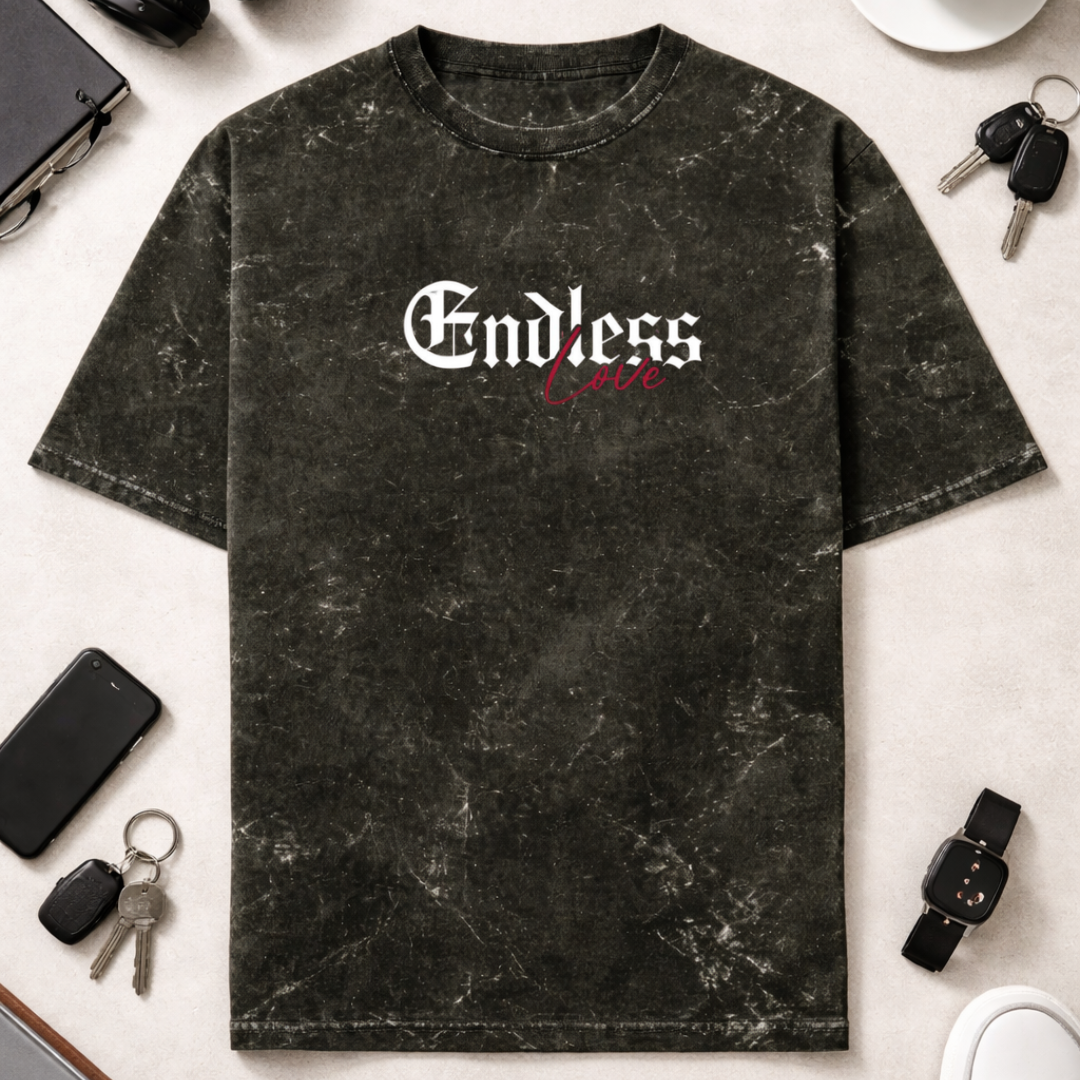Endless Love DTG - Unisex Acid Washed Oversized Tee