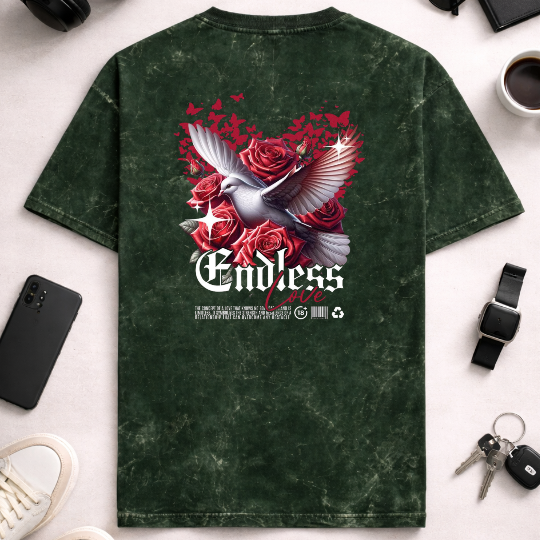 Endless Love DTG - Unisex Acid Washed Oversized Tee