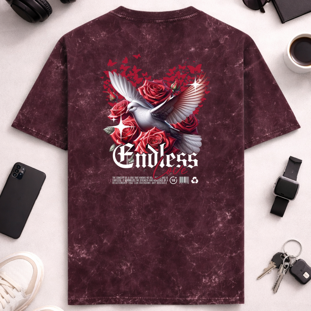 Endless Love DTG - Unisex Acid Washed Oversized Tee