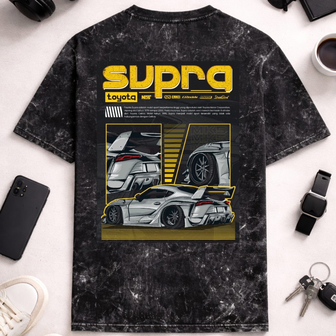 Supra DTG - Unisex Acid Washed Oversized Tee