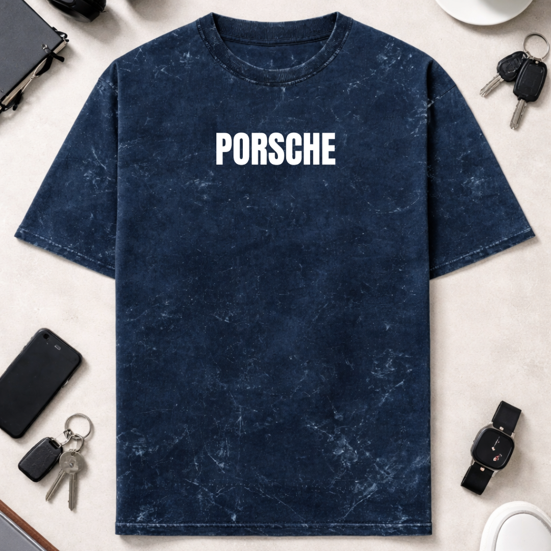 Porsche DTG - Unisex Acid Washed Oversized Tee