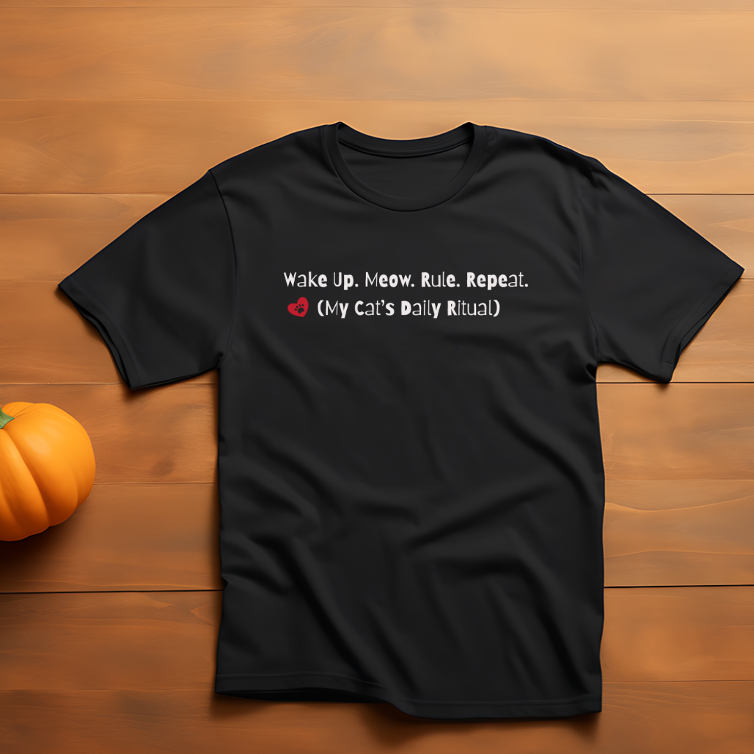 Cats Daily Ritual Black - Unisex Classic Crew T-Shirt