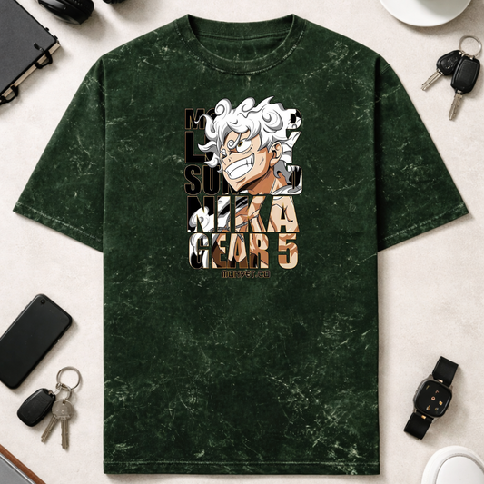 Animae Abstract - Unisex Acid Washed Oversized Tee