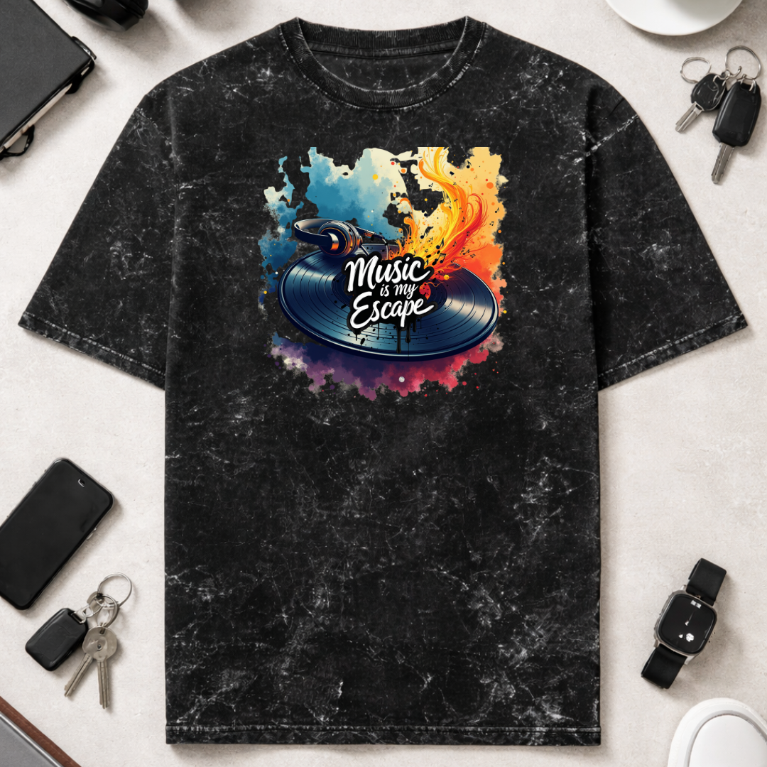 Escape - Unisex Acid Washed Oversized Tee