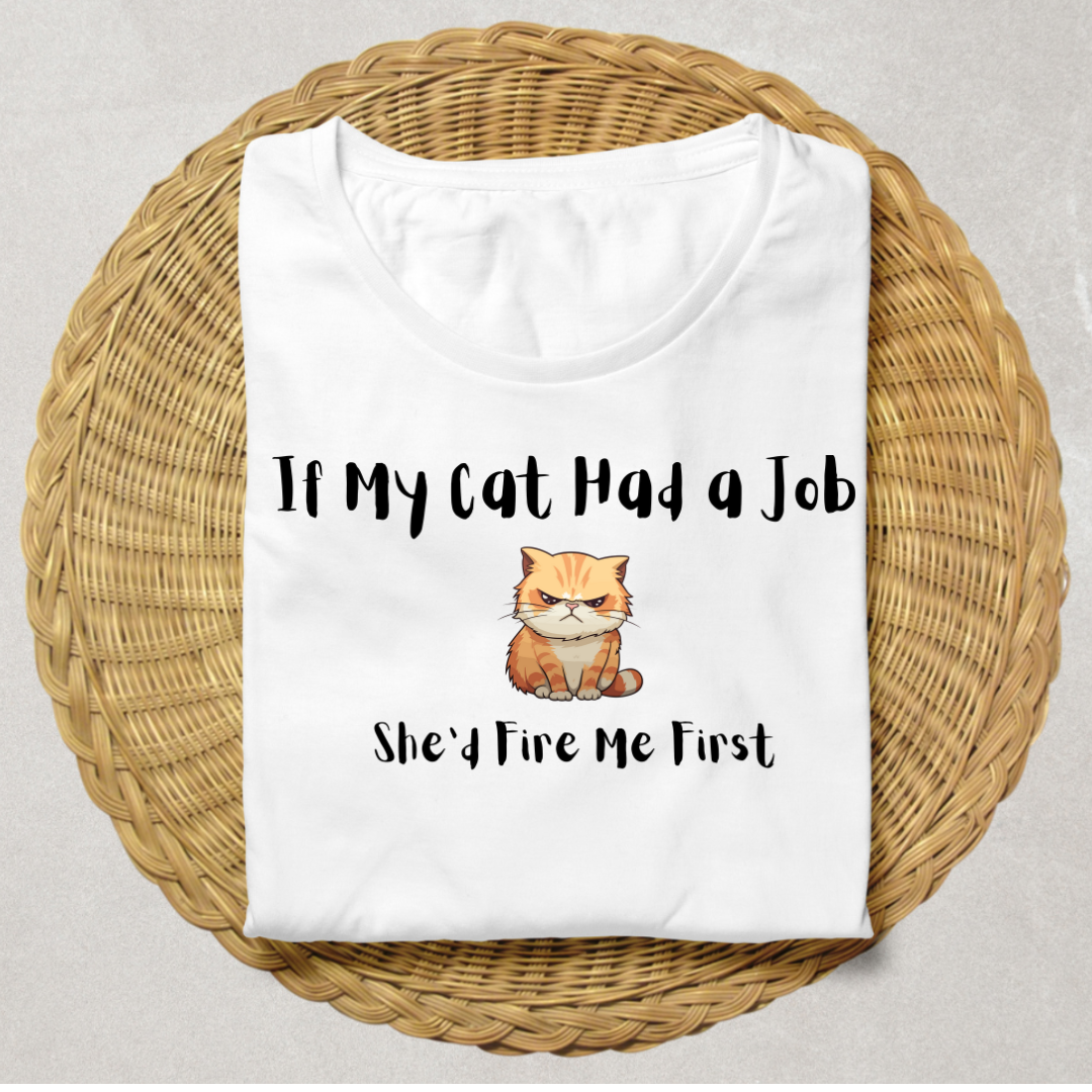 Cat Job White - Unisex Classic Crew T-Shirt