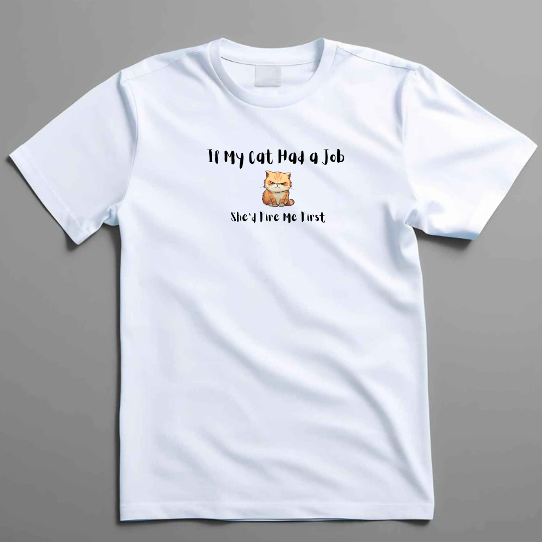 Cat Job White - Unisex Classic Crew T-Shirt