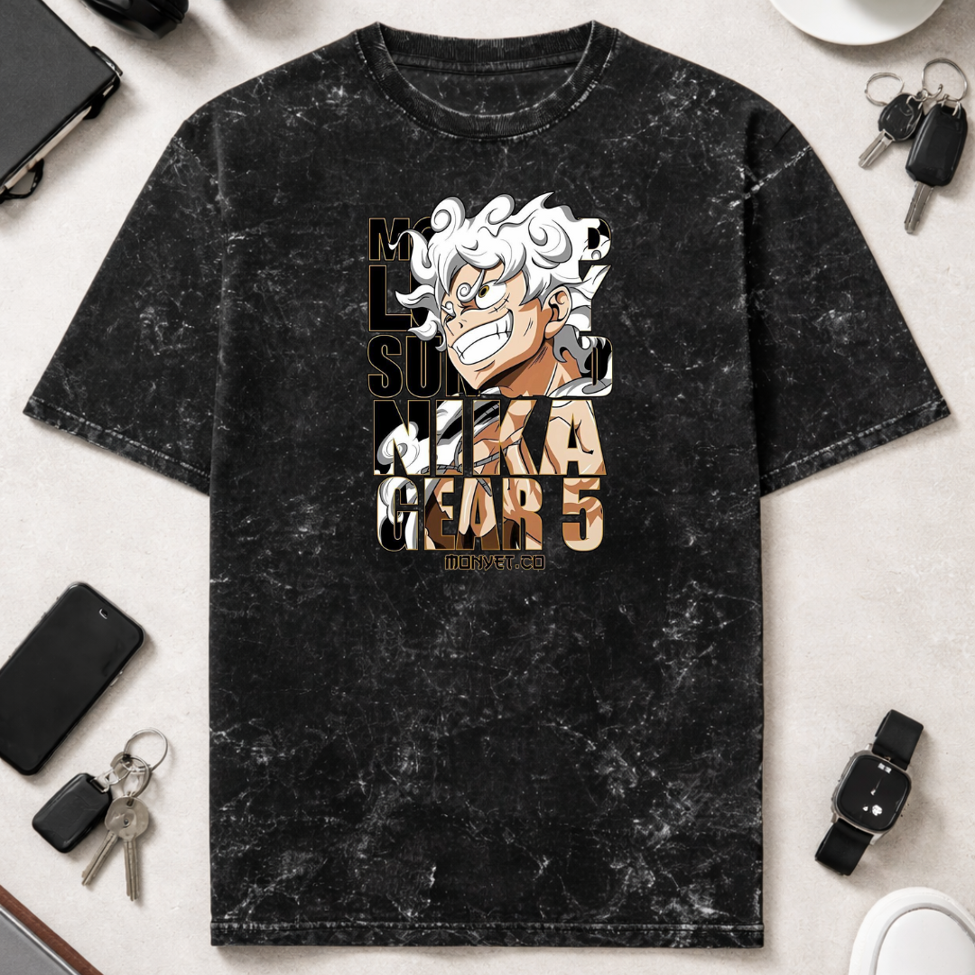 Animae Abstract - Unisex Acid Washed Oversized Tee