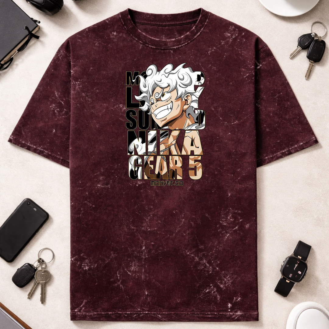 Animae Abstract - Unisex Acid Washed Oversized Tee