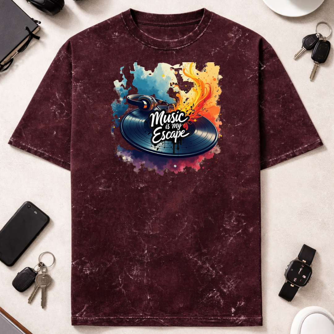 Escape - Unisex Acid Washed Oversized Tee