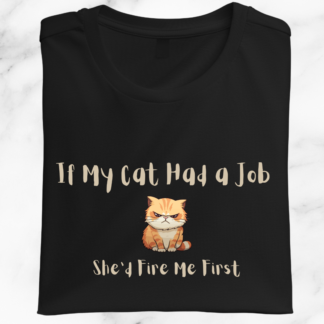 Cat Job Black - Unisex Classic Crew T-Shirt