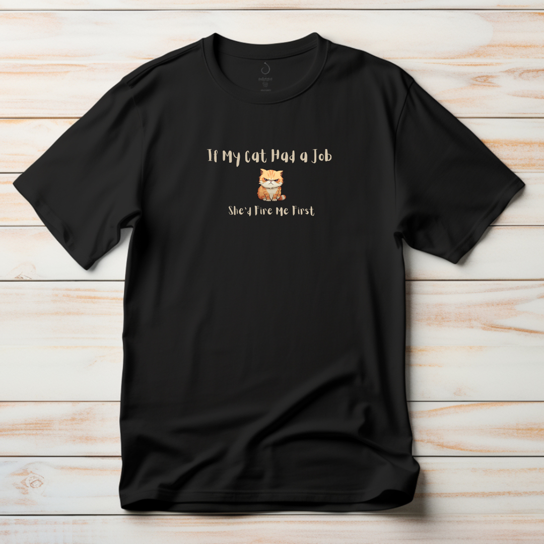 Cat Job Black - Unisex Classic Crew T-Shirt
