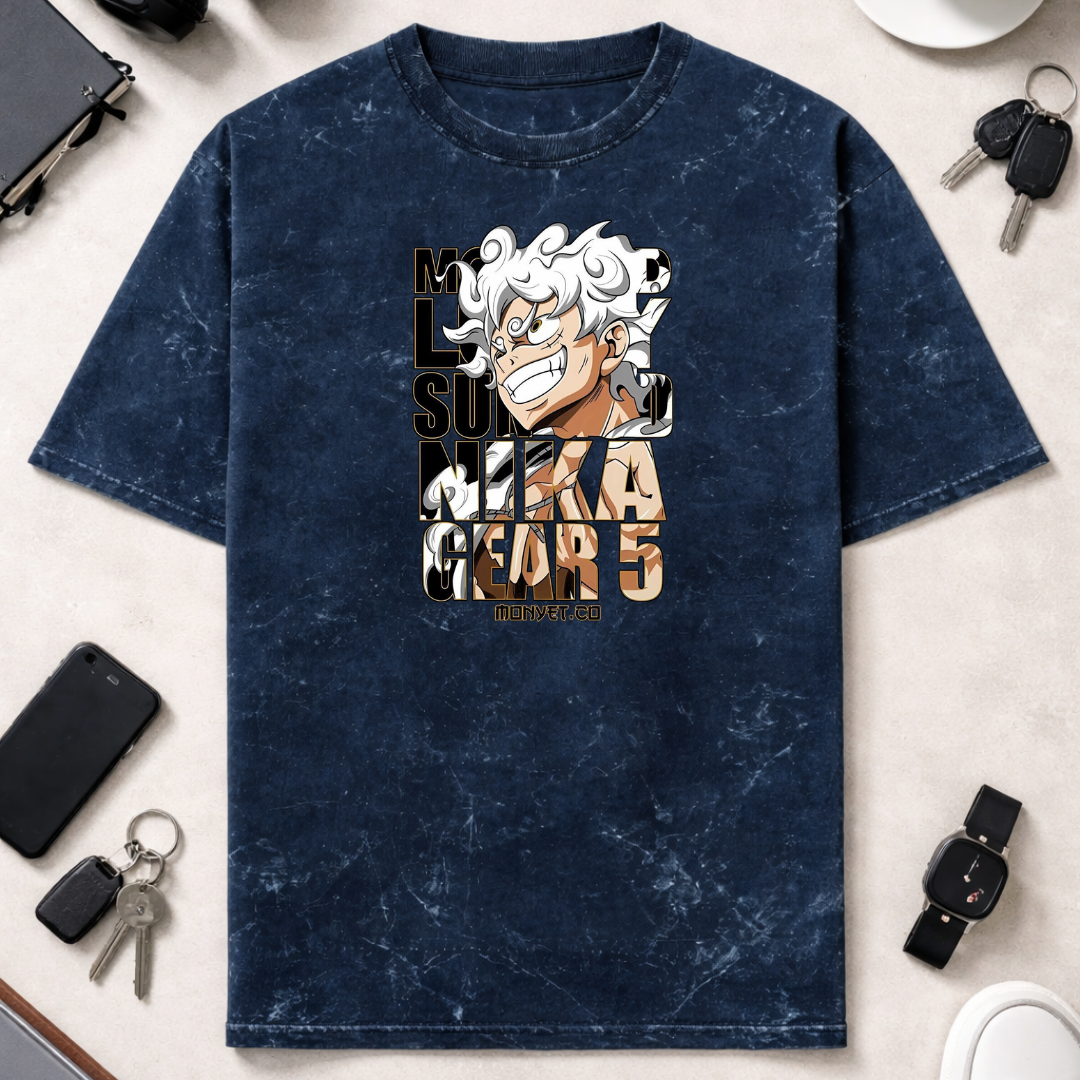 Animae Abstract - Unisex Acid Washed Oversized Tee