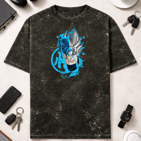 Animae Fury - Unisex Acid Washed Oversized Tee