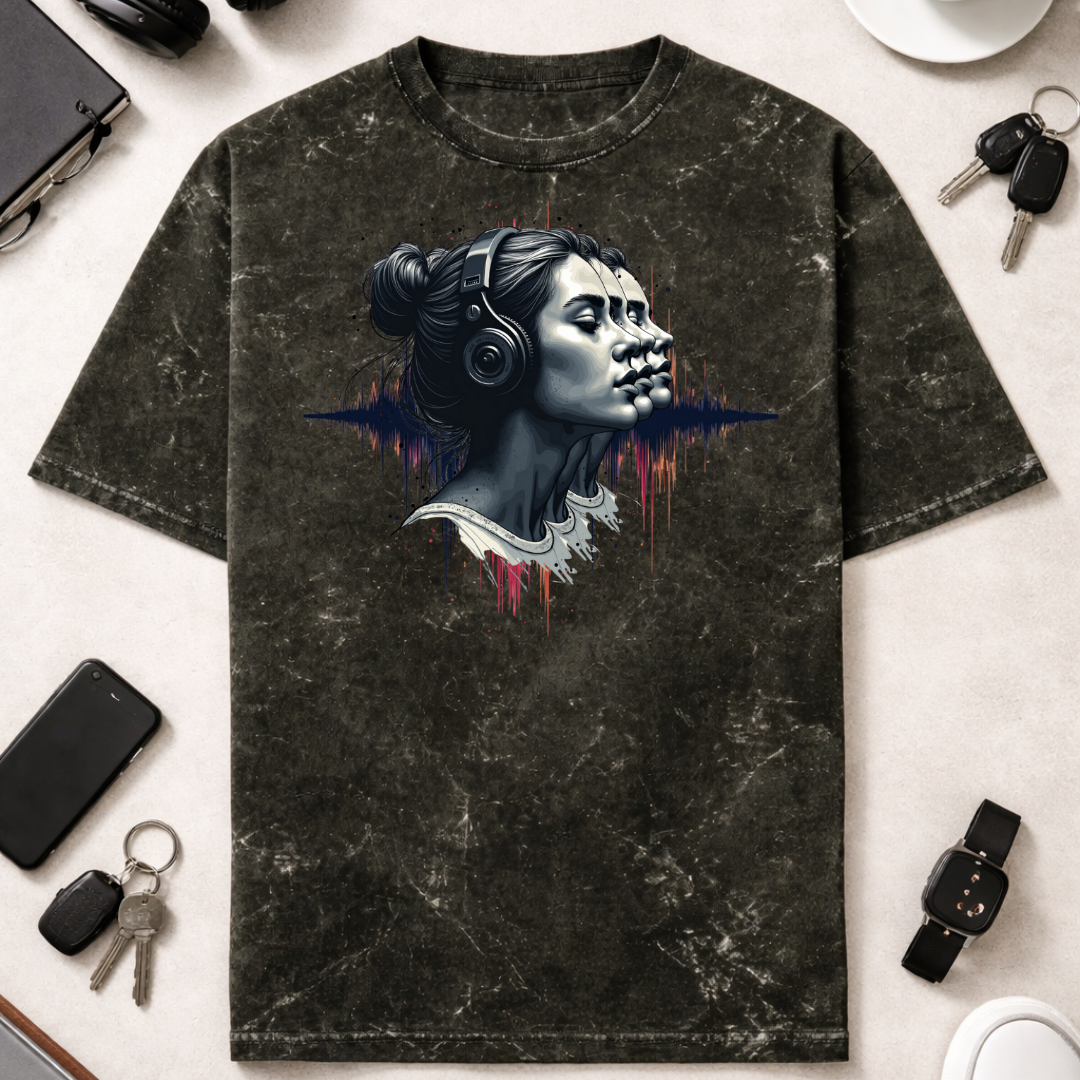 Reverb - Unisex Acid Washed Oversized Tee