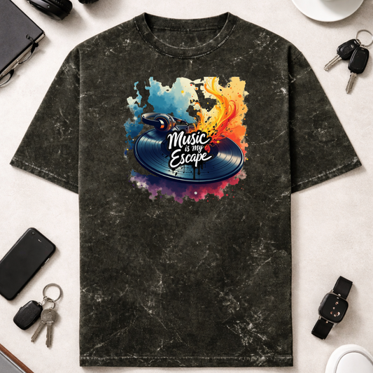 Escape - Unisex Acid Washed Oversized Tee