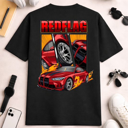 Red Flag DTG - Unisex Oversized Classic T-Shirt