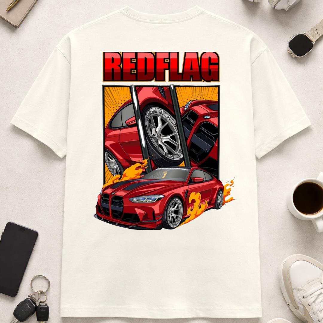 Red Flag DTG - Unisex Oversized Classic T-Shirt