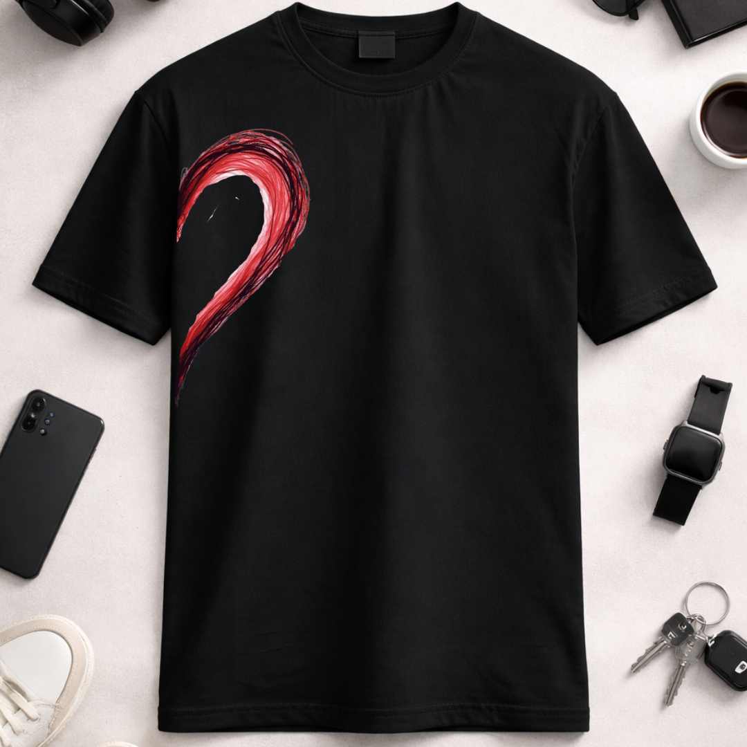 Complete My Heart - Black Unisex Oversized Classic T-shirt Pair